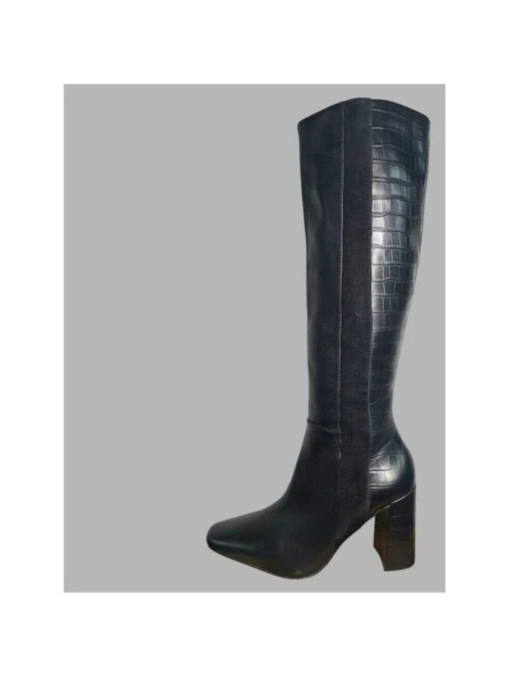 Chelsea & Violet Black Heeled Boots with Chunky Heel sz 6